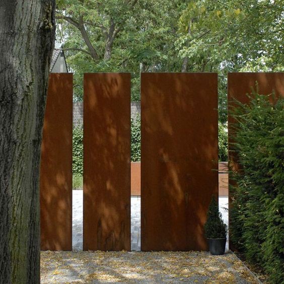 Cor-Ten Weathering Steel Fence (3) Cor-Ten Weathering Steel Fence (3)