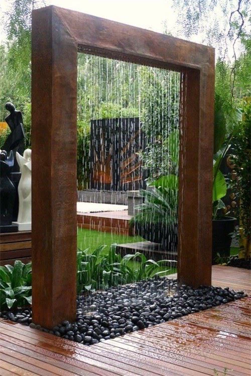 Corten Steel Curtain Water Feature/Fountain