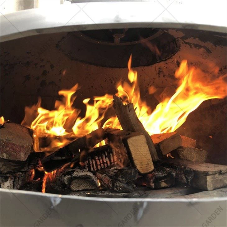 Suspended Wood Buning Fireplace