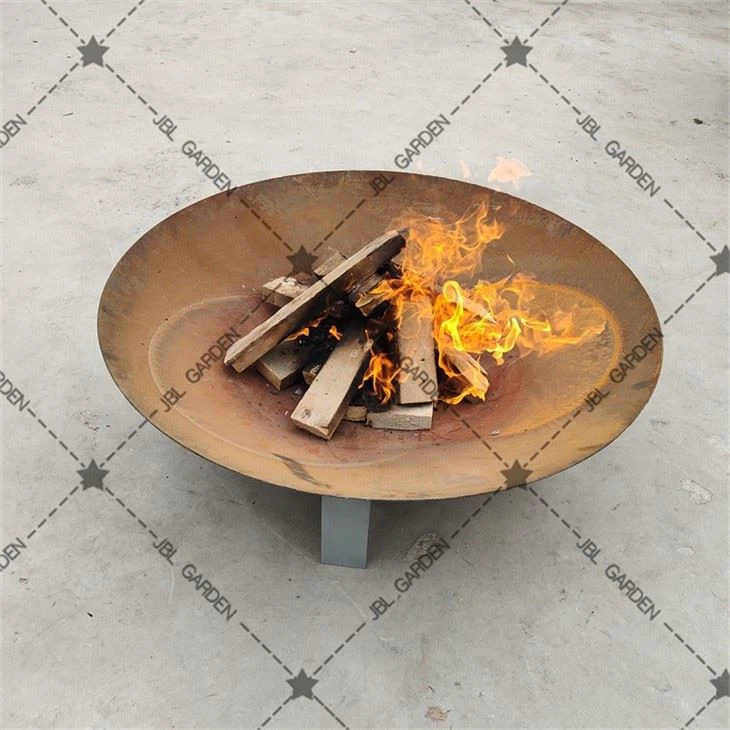 Burning Corten Steel Fire Pit Bowl