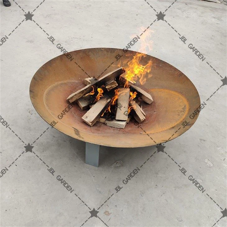 Burning Corten Steel Fire Pit Bowl
