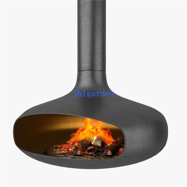 Europe Wood Burning Stove Suspended Fireplace For Decorative
