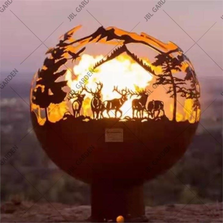 Fire Pit Ball Outside Decoration