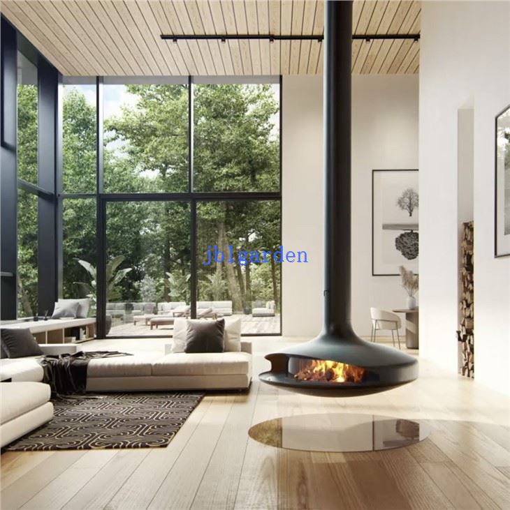 High Quality Suspended Wood Fireplace