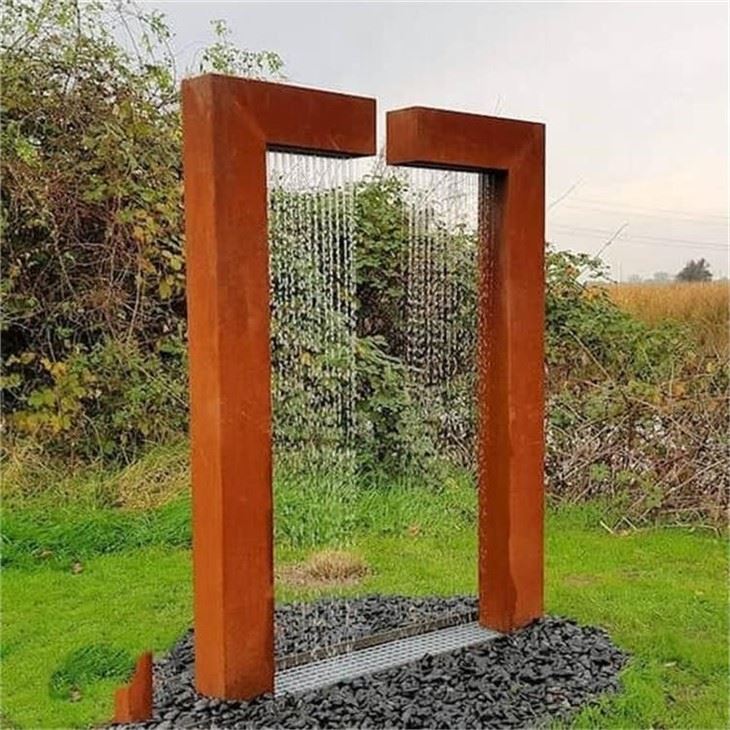 Shaped Corten Steel Water Feature