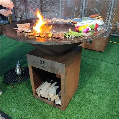 Ulkokeittiö Corten Terästakka Plancha Grill Smoker BBQ Grill