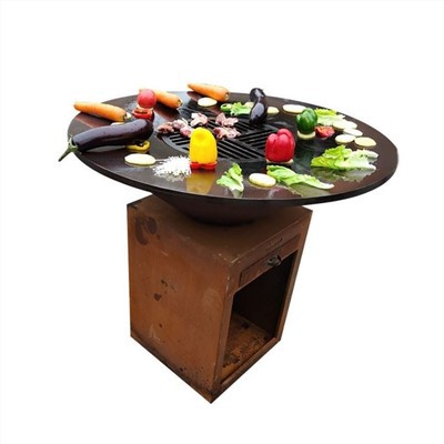 Corten Steel BBQ -grilli Firepit Grill