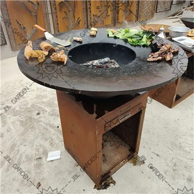 Pöytä Corten Steel Fire Pit BBQ