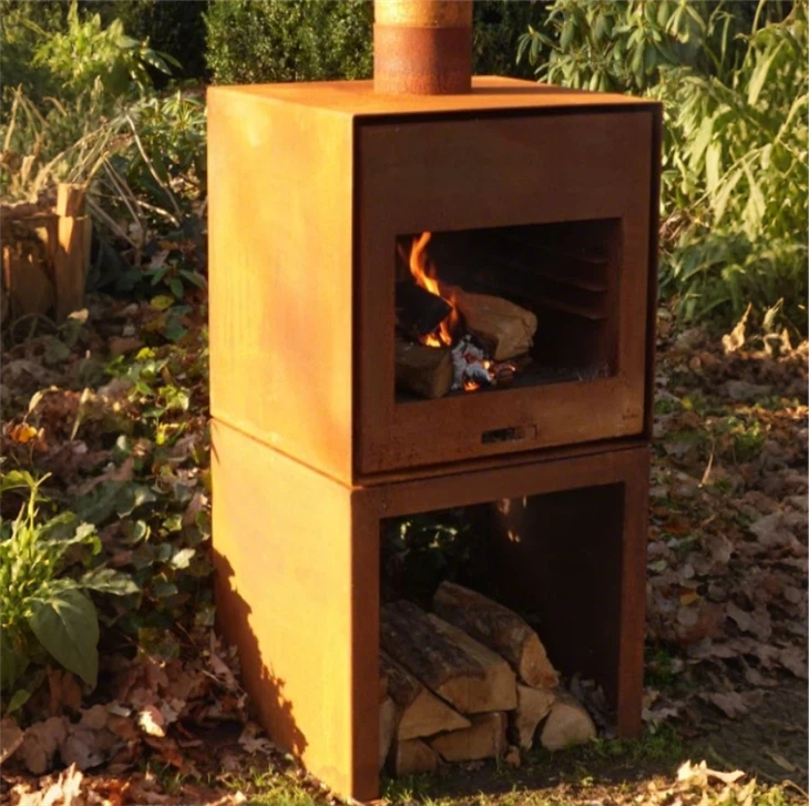 Garden Corten Steel Fireplace