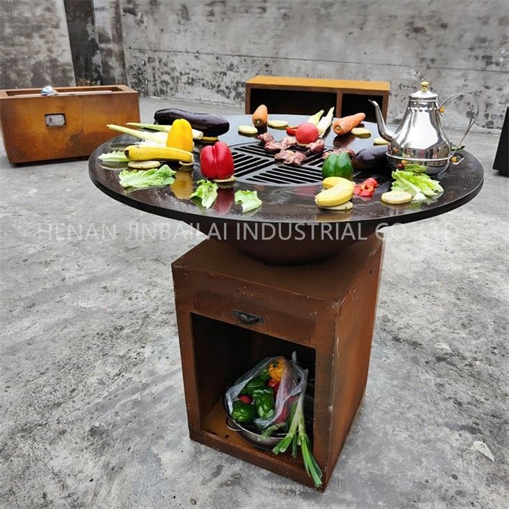 Outdoor Rust Corten Steel Grill
