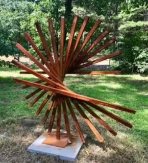 Corten Steelin ulkotaiteen veistos
