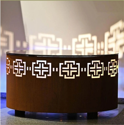 Corten -taulukko LED -valolla
