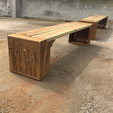 Moderni patiopuutarhapenkki