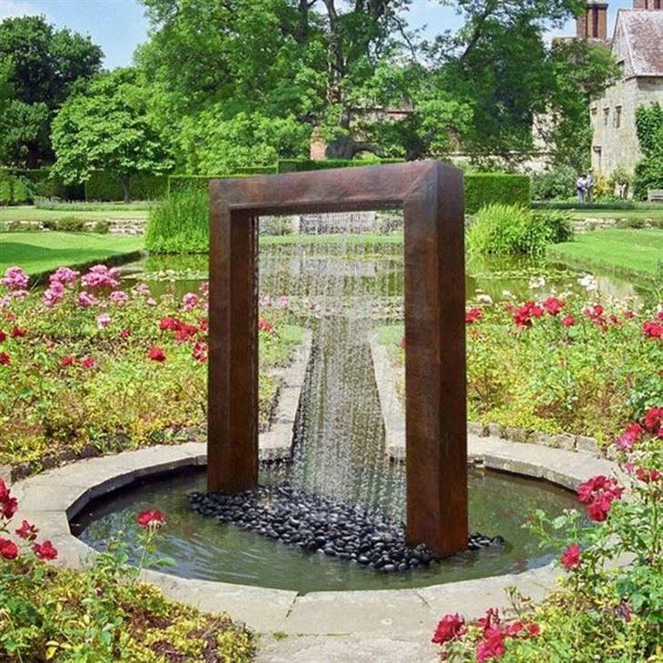 Steel Door Shape Water Feature