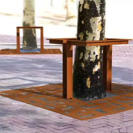 Steel Square Intersect Tree Grate